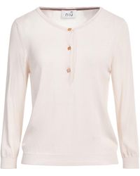 Niu - Cream Cardigan Viscose, Polyester - Lyst