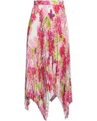 Versace - Faltenrock Mit Blumen-Print - Lyst