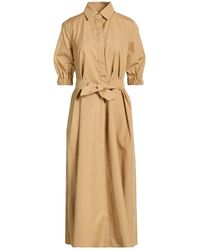 Max Mara - Camel Maxi Dress Cotton - Lyst