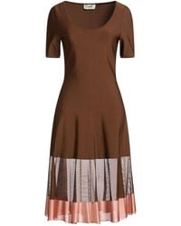 Fendi - Midi Dress Viscose, Polyamide, Elastane - Lyst