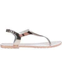 Silvian Heach Toe Post Sandals - Metallic