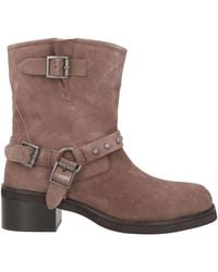 Emanuélle Vee - Khaki Ankle Boots Leather - Lyst