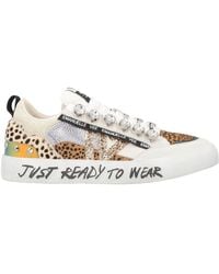 Emanuélle Vee - Camel Sneakers Leather, Textile Fibers - Lyst