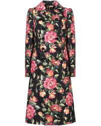 Dolce & Gabbana Lange Jacke - Schwarz