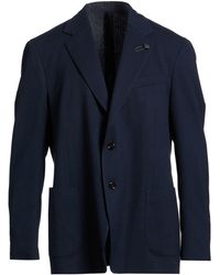 Lardini - Midnight Blazer Wool, Cotton, Polyester, Elastane - Lyst