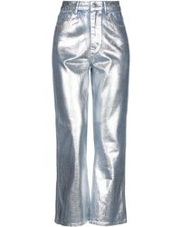 Sandro Denim Trousers - Metallic