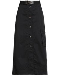 Tory Burch - Midi Skirt Cotton, Polyester, Elastic Fibres, Cow Leather - Lyst