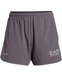 EA7 - Taupe Shorts & Bermuda Shorts Polyester, Elastane - Lyst
