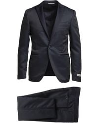 Canali - Charcoal Suit Polyester, Wool - Lyst