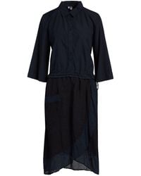 European Culture - Midnight Midi Dress Cotton, Linen, Lycra - Lyst