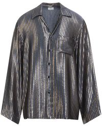 Etro - Slate Shirt Silk, Metallic Fiber - Lyst