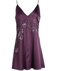 MAX&Co. - Essere Plum Mini Dress Polyester, Elastane - Lyst