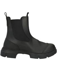 Ganni - Ankle Boots Textile Fibers - Lyst