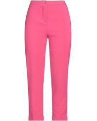 Sandro Ferrone - Fuchsia Pants Polyester, Elastane - Lyst