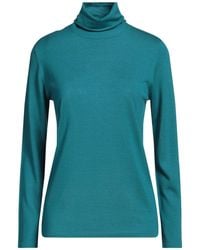 Kangra - Deep Jade Turtleneck Silk, Cashmere - Lyst