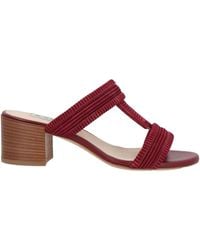 Tod's - Burgundy Sandals Leather - Lyst