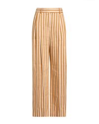 Alberta Ferretti - Pants Linen, Viscose - Lyst