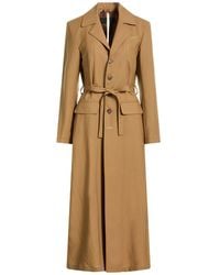 MM6 by Maison Margiela - Camel Overcoat & Trench Coat Virgin Wool - Lyst