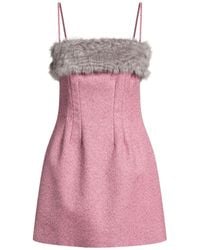 MSGM - Mini Dress Recycled Cotton, Virgin Wool, Cotton, Modacrylic, Polyester - Lyst