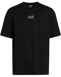 EA7 - T-Shirt Cotton - Lyst