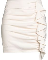 Pinko - Ivory Mini Skirt Polyester - Lyst