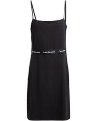 Calvin Klein - Mini Dress Cotton, Elastane - Lyst