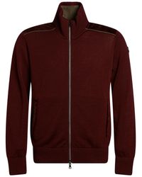 Paul & Shark - Burgundy Cardigan Virgin Wool - Lyst