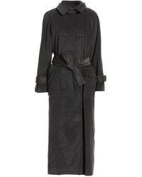 Brunello Cucinelli - Overcoat & Trench Coat Cotton, Cashmere - Lyst