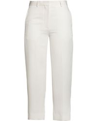 TOTEME - Ivory Pants Viscose, Polyester - Lyst