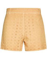 120% Lino - Mustard Shorts & Bermuda Shorts Linen - Lyst