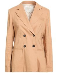 Tela - Camel Blazer Linen, Viscose, Cotton, Elastane - Lyst