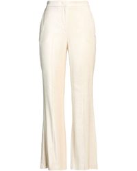 Lardini - Cream Pants Viscose, Pbt - Lyst