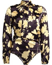 P.A.R.O.S.H. - P.A.R.O..H. Plum Bodysuit Silk, Elastane - Lyst