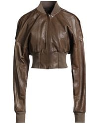 Rick Owens - Khaki Jacket Lambskin, Virgin Wool - Lyst