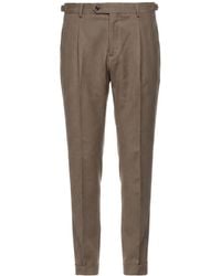 Berwich - Taupe Pants Cotton, Elastane - Lyst