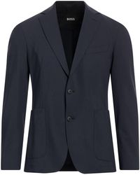 BOSS - Midnight Blazer Polyester, Wool, Viscose, Elastane - Lyst