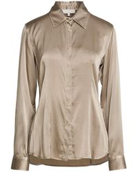 Antonelli - Taupe Shirt Silk, Elastane - Lyst