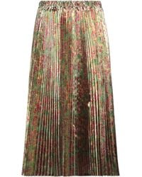 Junya Watanabe - Lime Midi Skirt Polyester, Nylon - Lyst