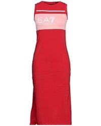 EA7 Midi Dress - Red