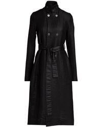 SAPIO - Overcoat & Trench Coat Polyester - Lyst