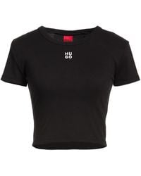 HUGO - T-Shirt Cotton, Recycled Polyester, Elastane - Lyst
