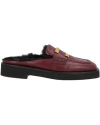 N°21 - Burgundy Mules & Clogs Leather - Lyst