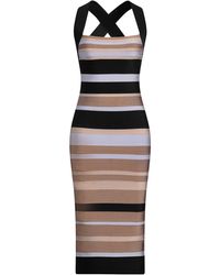 Hervé Léger - Midi-Kleid - Lyst