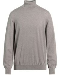 Barba Napoli - Taupe Turtleneck Virgin Wool - Lyst