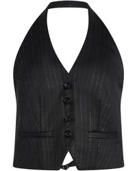 Department 5 - Charcoal Tailored Vest Virgin Wool, Polyester, Viscose, Elastane - Lyst