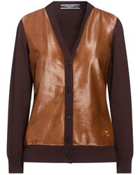 Jacob Cohen - Cardigan Virgin Wool, Calfskin - Lyst