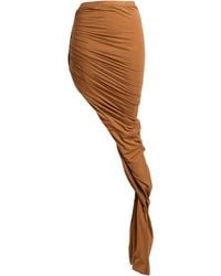 Rick Owens - Tan Maxi Skirt Cotton - Lyst