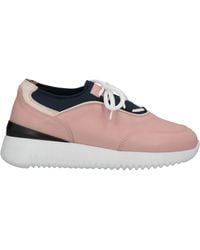 Testoni - Blush Sneakers Leather, Textile Fibers - Lyst