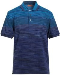 Missoni - Azure Polo Shirt Cotton - Lyst