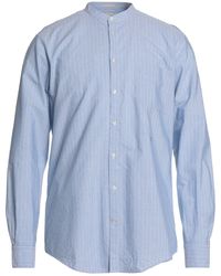 Camisa Massimo Alba de Algodón de color Azul para hombre Hombre Ropa de Camisas de Camisas informales de botones 